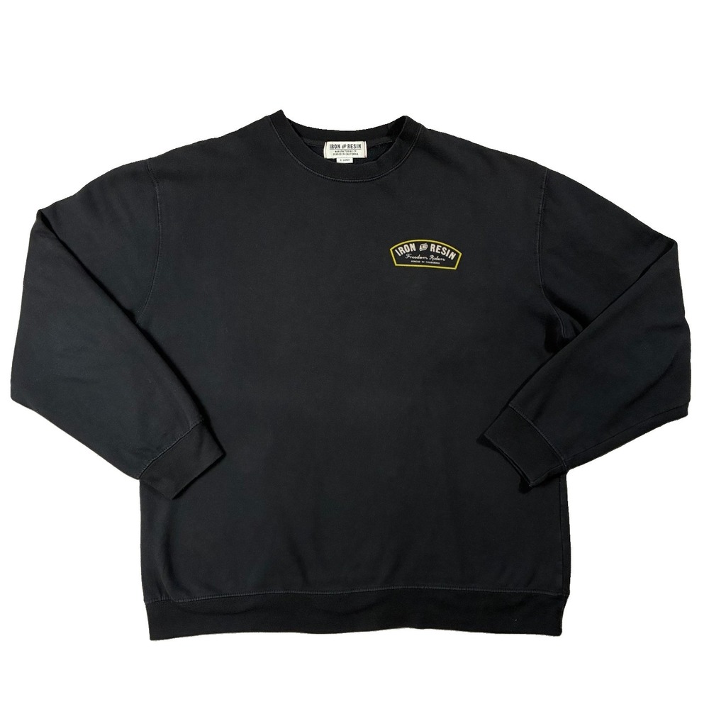 Iron & Resin Crew Neck Graphic Sweatshirt Black Men's XL Heritage Moto Workwear